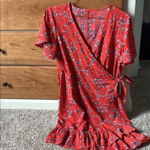 Floral wrap dress